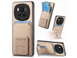 Capa De Celular Dobrável Com Suporte Para Cartão De Fibra De Carbono