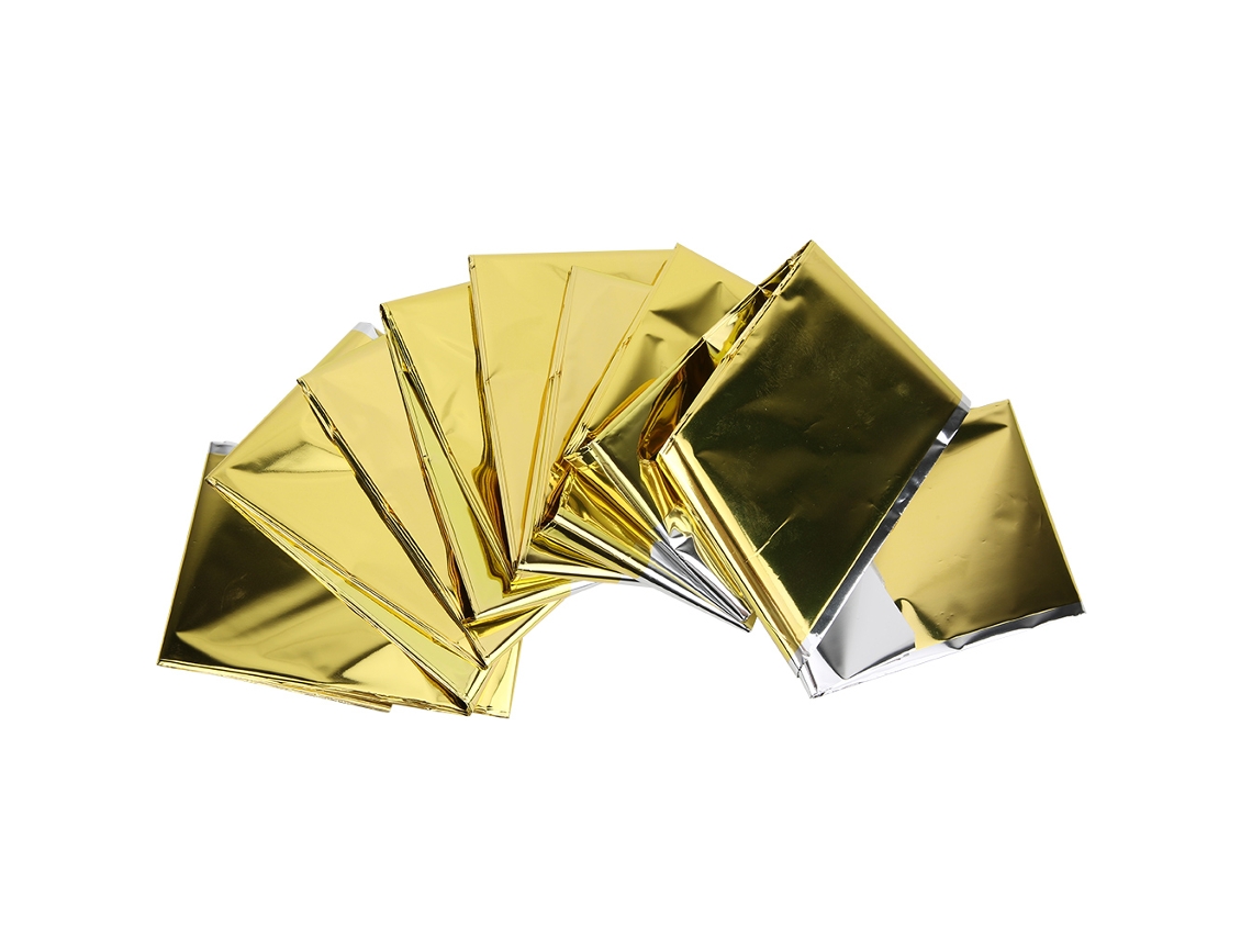 Conjunto De 5 Peças Manta Térmica Refletora Impermeável Para Emergências, Sobrevivência E Camping, Ideal Para Camping, Trilhas