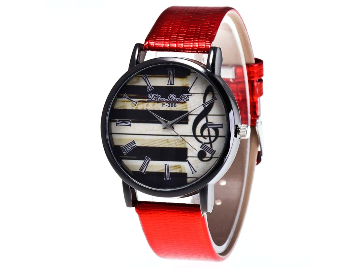 Reloj De Pulsera De Aleación Con Números Romanos F-386-x De Zhoulianfa (rojo)