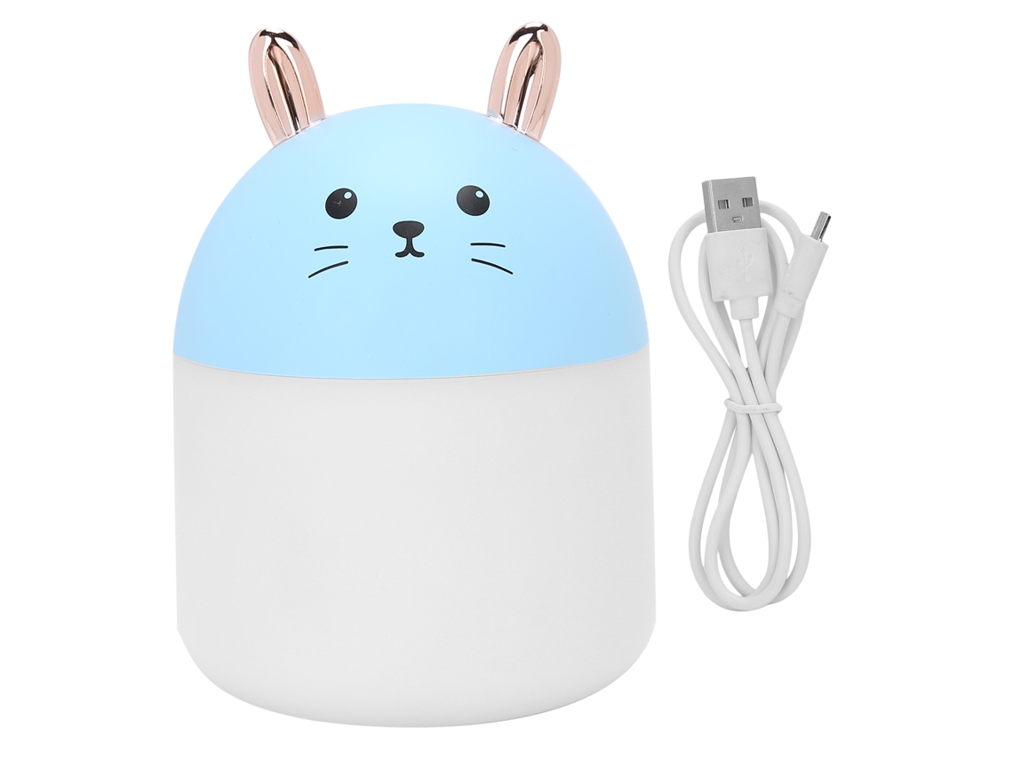 Umidificador Aromaterapia Com Luz Noturna Modelo Gato Cartoon Bivolt 250ml Material Abs