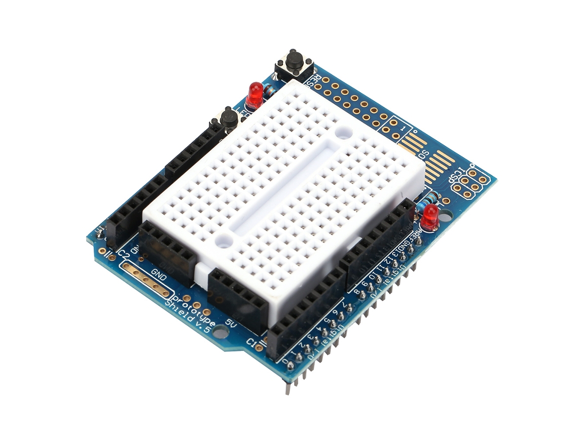 Laxiscreed Protoshield Para Arduino Com Breadboard Mini E Funções Expansíveis Para Projetos Eletrônicos