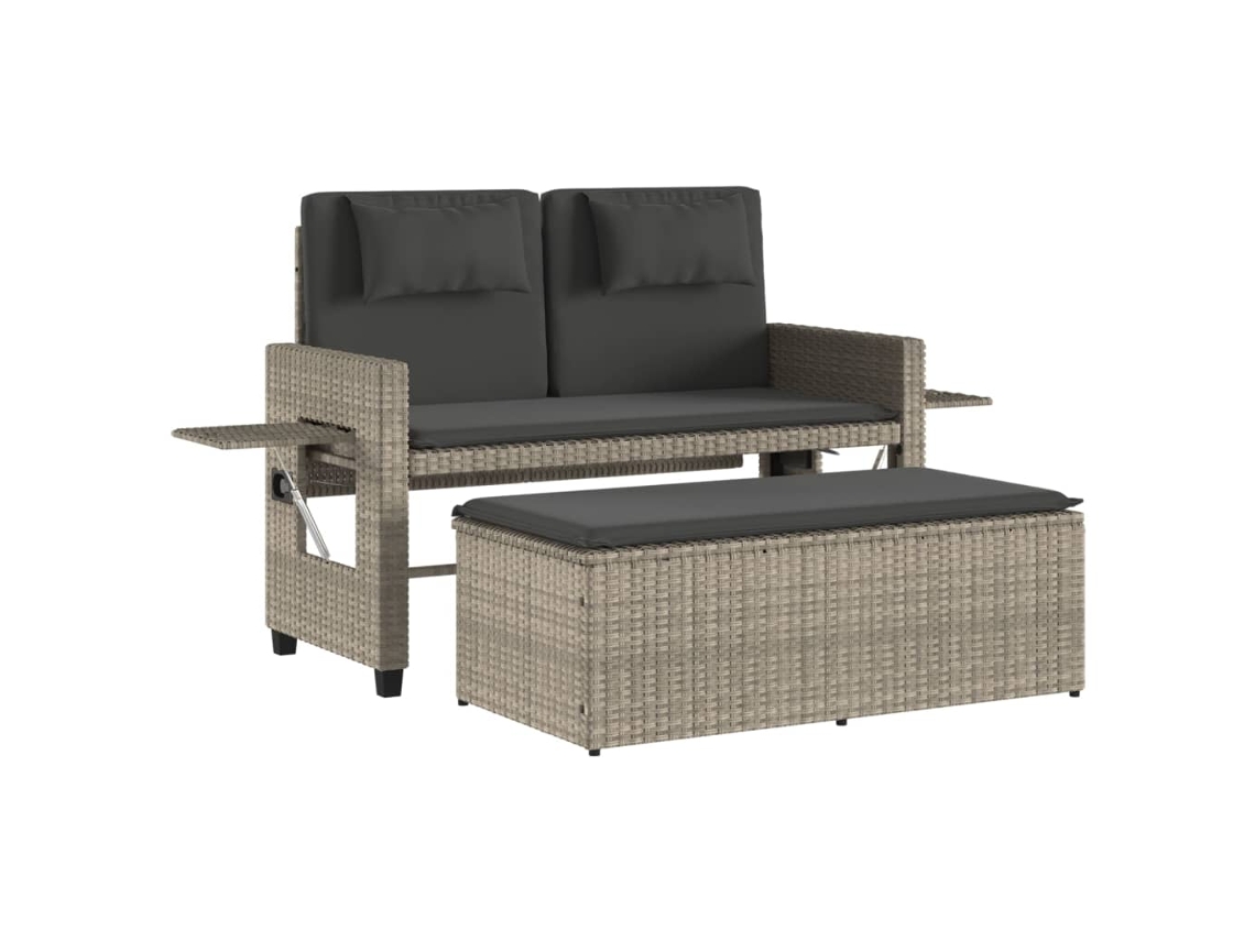 Garden Bench, Garden Benches Vidaxl Cinzeto Rattan / Vime (n/a)
