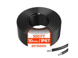 Cabo Solar De Extensão 30,48m 6mm² 10awg Xlpe Ip67 Com Núcleo De Cobre Tekmaquinas