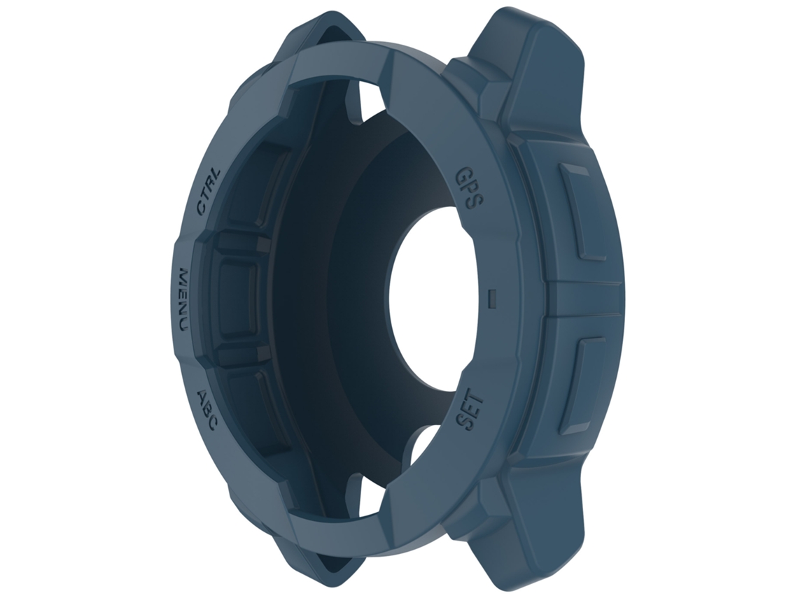 Capa Protetora Compatível Com Garmin Instinct E 45mm, Em Tpu. Azul Hexinyigjly