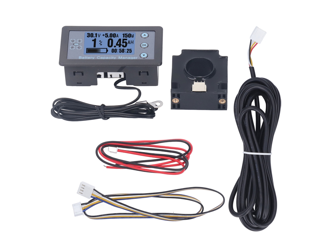Monitor de Bateria Inteligente com LCD, Capacidade e Voltagem 120V 500A