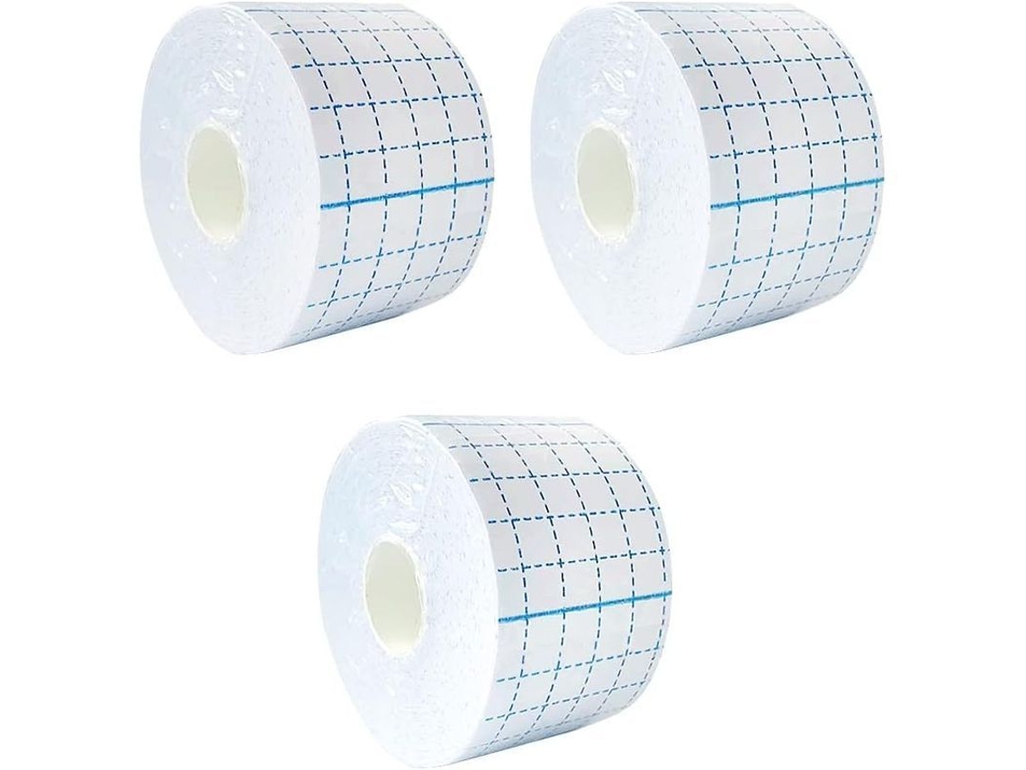 3 Rolos De Fita Elástica De Tnt Para Fixação De Curativos, Adesiva, Transpirable E Fácil De Cortar