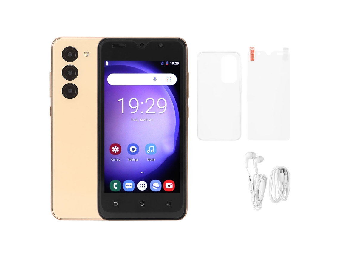 Raum-telefone Celular Desbloqueado 3g 5.0 Polegadas Ips Hd 4gb Ram 32gb Rom Reconhecimento Facial Android 10 Dourado