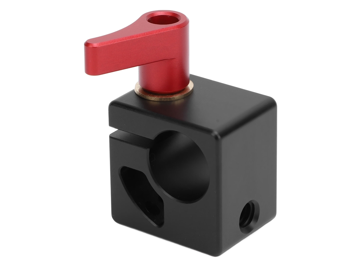 15mm Single Rod Clamp 1/4in 3/8in Thread Secure Connection Quick Release Aluminum Alloy For Camera Support System Shoulder Rig Tripod Dslr Rail