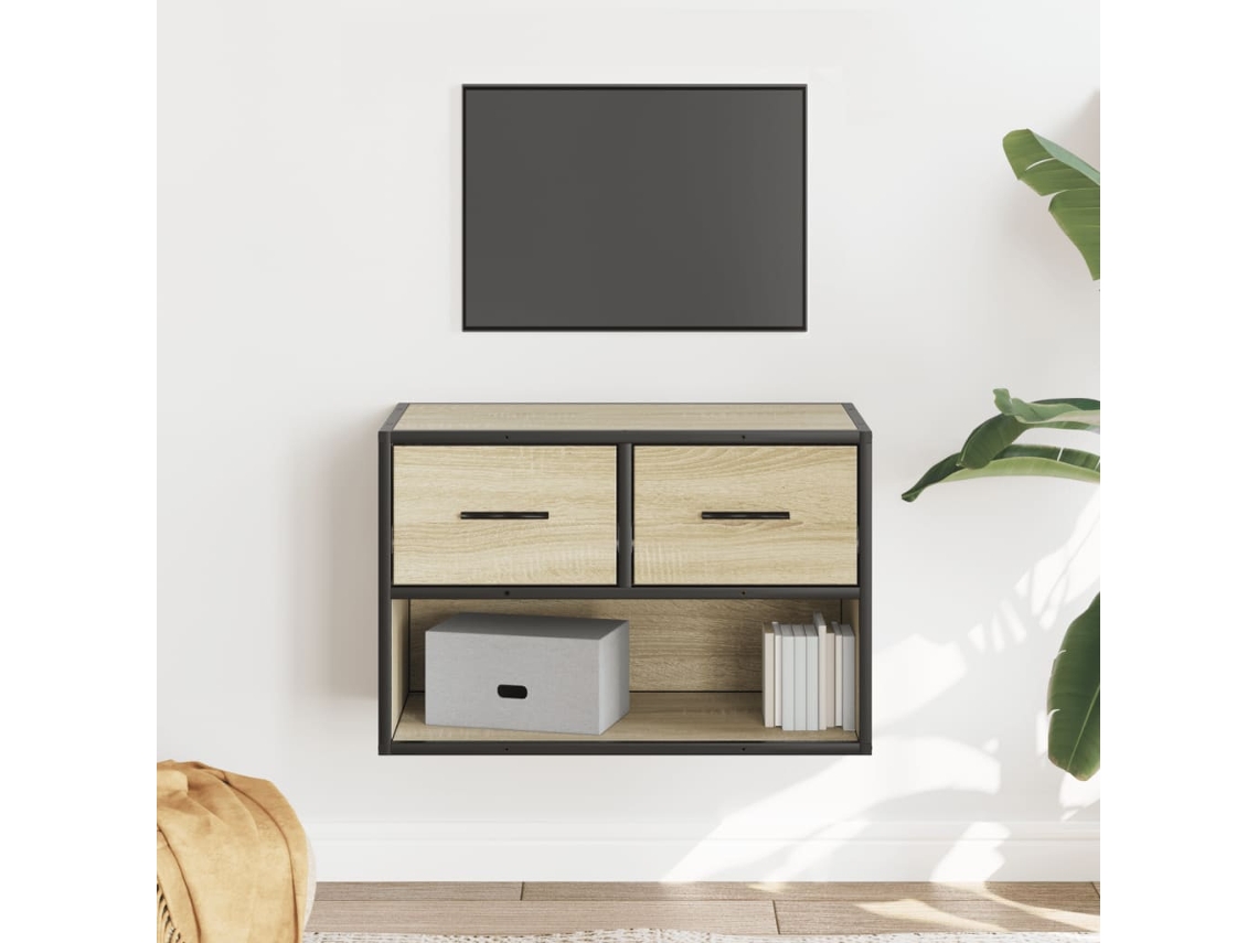 Vidaxl Móvel P/ Tv 60x31x39,5 Cm Deriv. Madeira/metal Carvalho Sonoma