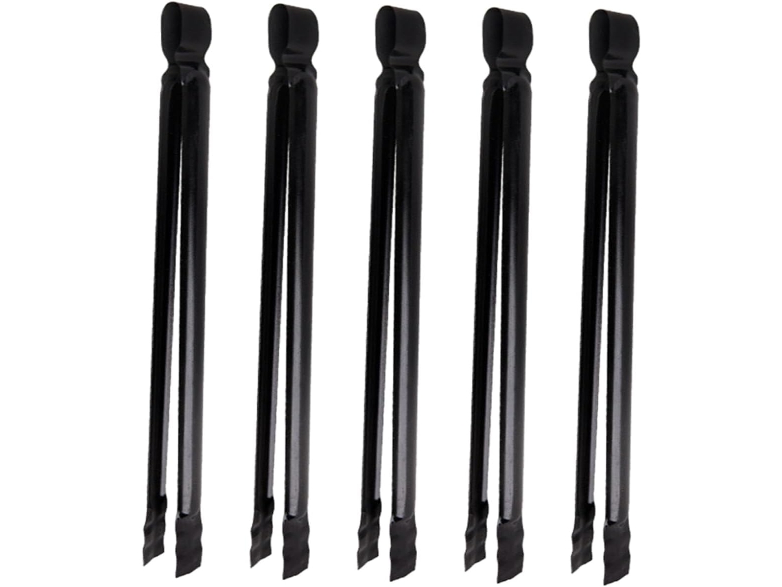 Conjunto De 5 Pinças Para Churrasco A Carvão Sosoport, Pinças De Metal Com Cabo Anti Escaldante Para Churrascos, Camping