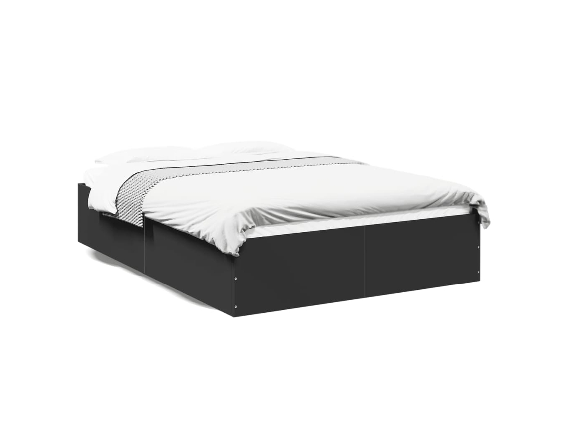 Estrutura de Cama Derivados de Madeira Preto MAISON EXCLUSIVE (120x190 cm)