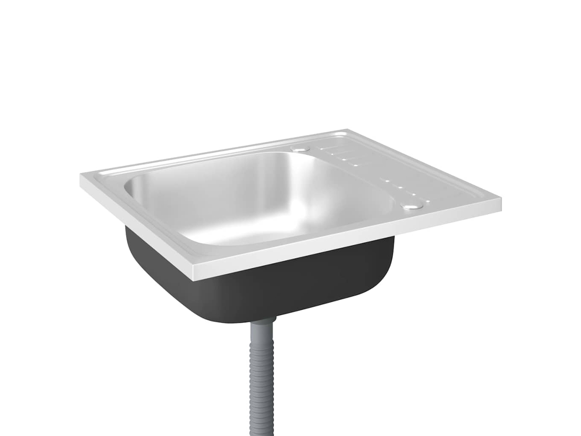 Kitchen Sink, Kitchen Sinks Vidaxl Prateado Aço Inoxidável (500 X 600 X 155 Mm)