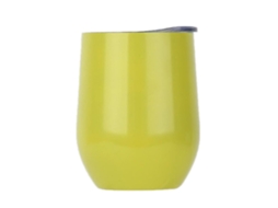Copo Térmico Para Vinho Em Aço Inoxidável Com Parede Dupla E Isolamento A Vácuo, 355 Ml (12 Oz), Amarelo