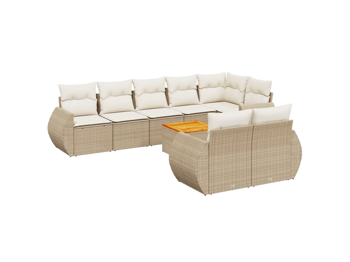 Garden Sofa Set, Garden Sofa Sets Vidaxl Bege Rattan / Vime (n/a)