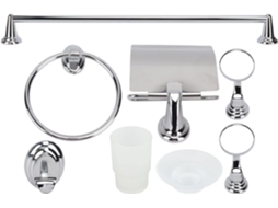 Kit De Acessórios De Banheiro Premium Cryfokt Em Aço Inoxidável, Incluindo Porta-toalhas, Suporte Para Vaso Sanitário E