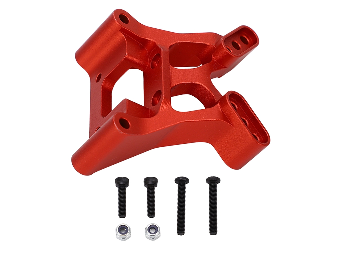 Torre De Choque Delantera De Aluminio 1/10 Para Coches Rc Losi Baja Rey Placa De Amortiguador Rojo