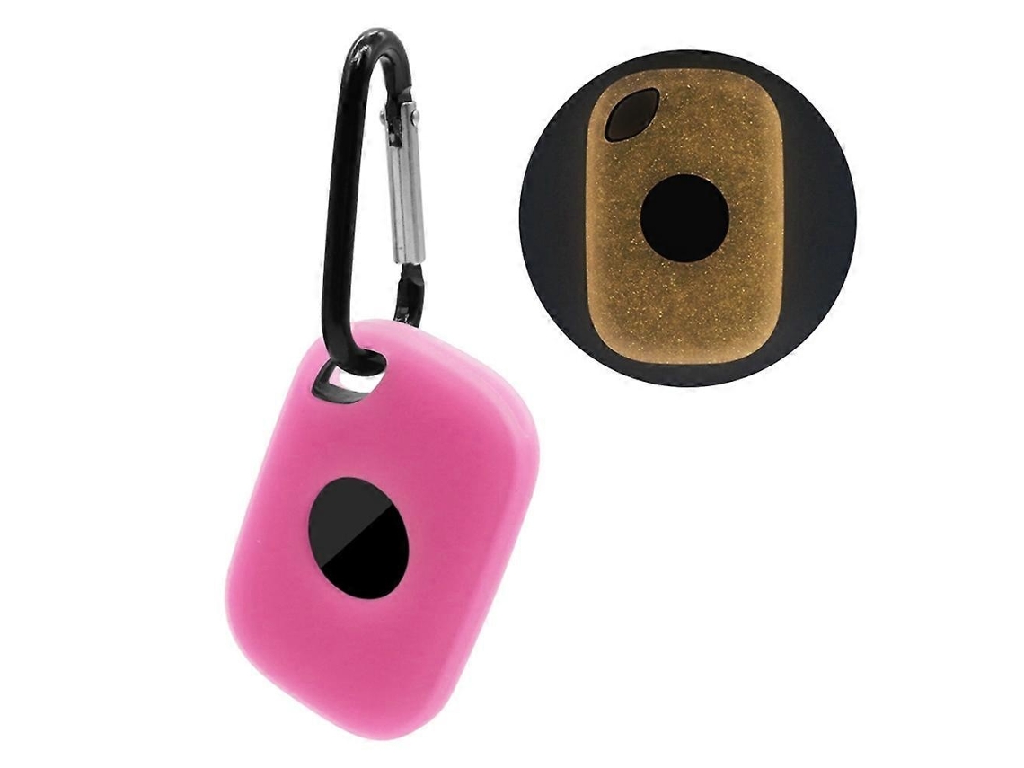 Capa De Silicone Lurelia Para Tile Pro 2024, Proteção De Rastreador Bluetooth Tipo O Com Fivela - Rosa Luminoso