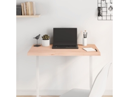 Vidaxl Tampo De Mesa 80x60x(2-4) Cm Carvalho Maciço Não Tratado