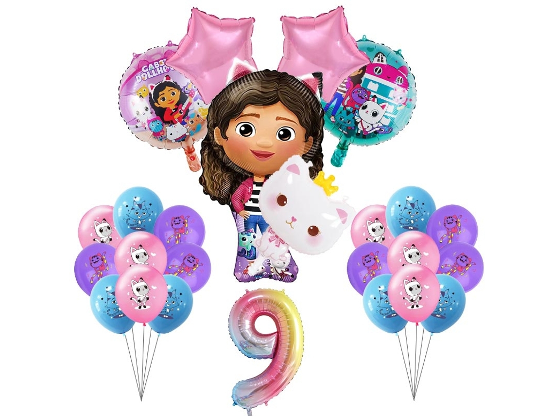 Decoração De Festa De Aniversário Gabby Dollhouse Cats, Tema Rosa, Balões, Talheres, Copos, Pratos, Kit, Decoração De Fundo, Acessórios Para Meninas E