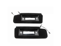 Visores Sol Negro C4 Corvette 1984-1996 Com Luz E Espelho