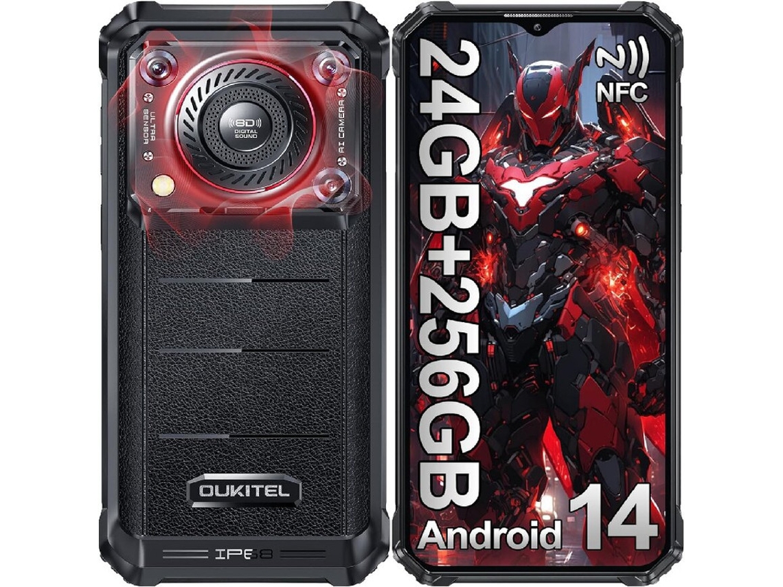 Wp36pro 4g Telefone Robusto, Bateria 10600 Mah, Som 8d, Ecrã 6,52", Câmara 13mp, Android 14 OUKITEL (24gb+256gb Nfc)