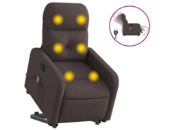 Electric Stand Up Massage Recliner Chair, Electric Stand Up Massage Recliner Chairs Vidaxl Marrom Tecido
