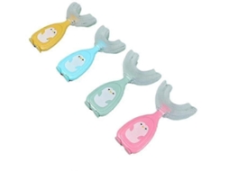 Escova De Dentes Infantil Macia Em Formato De U Para Limpeza Completa De 360°