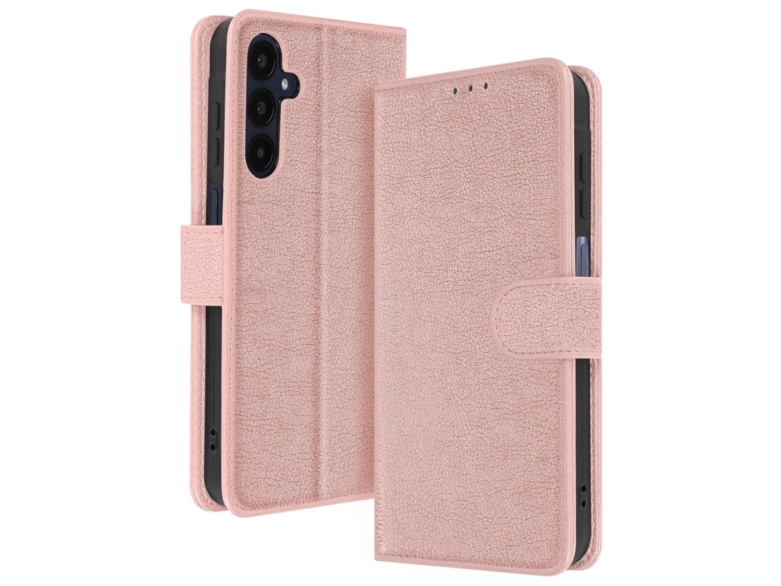 Capa Fólio Para Samsung Galaxy A25 5g Ushion Pele Dourado .