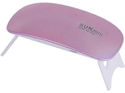 Mini Lâmpada de Unhas Uv/led Elegante, Luz Cura em Gel com Design Mouse Usb, Universal para Todos os Tipos Ge L, Rosa GOKOCO