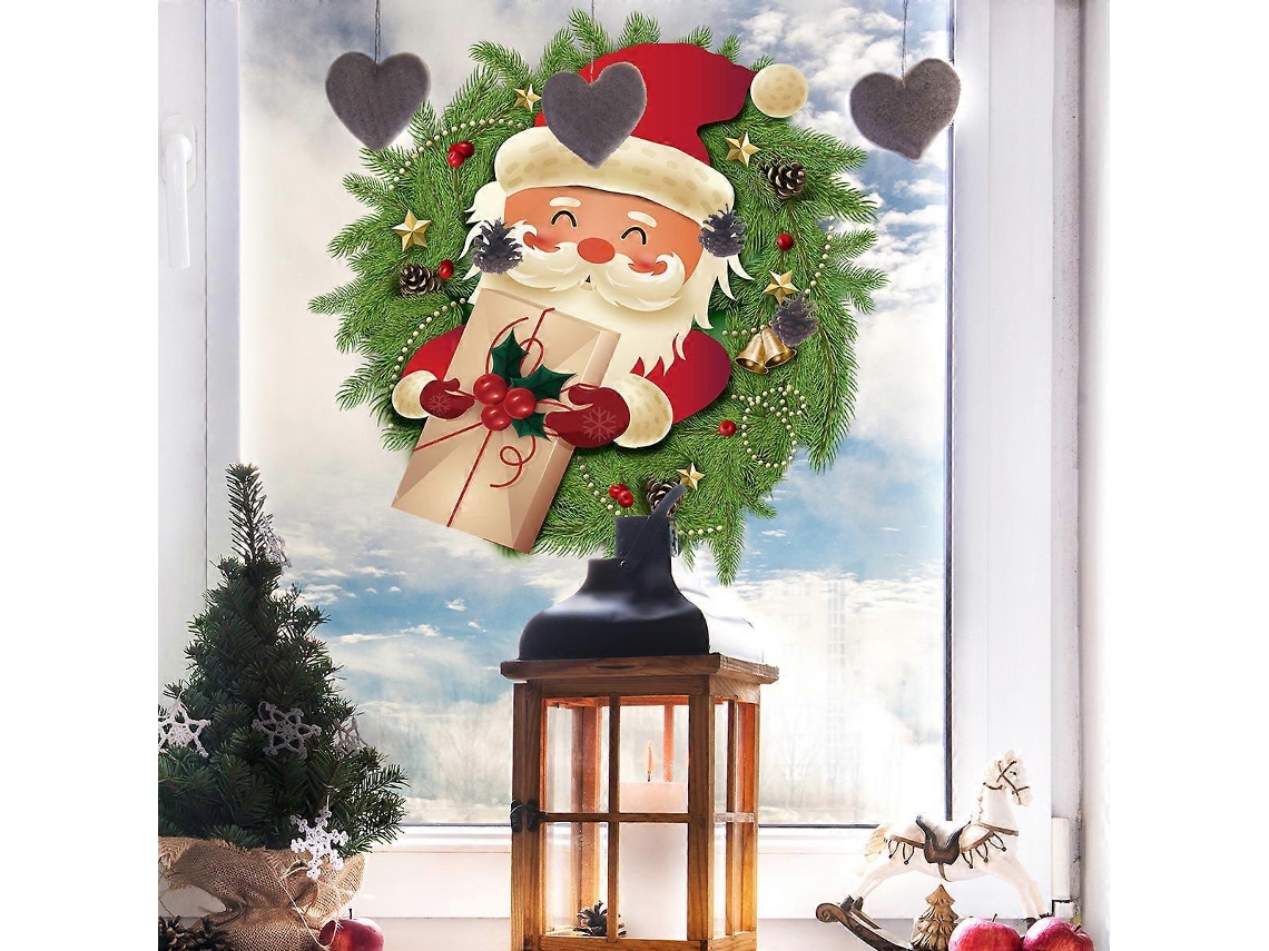 Adesivo De Parede De Natal Com Motivo De Papai Noel Aquaforge