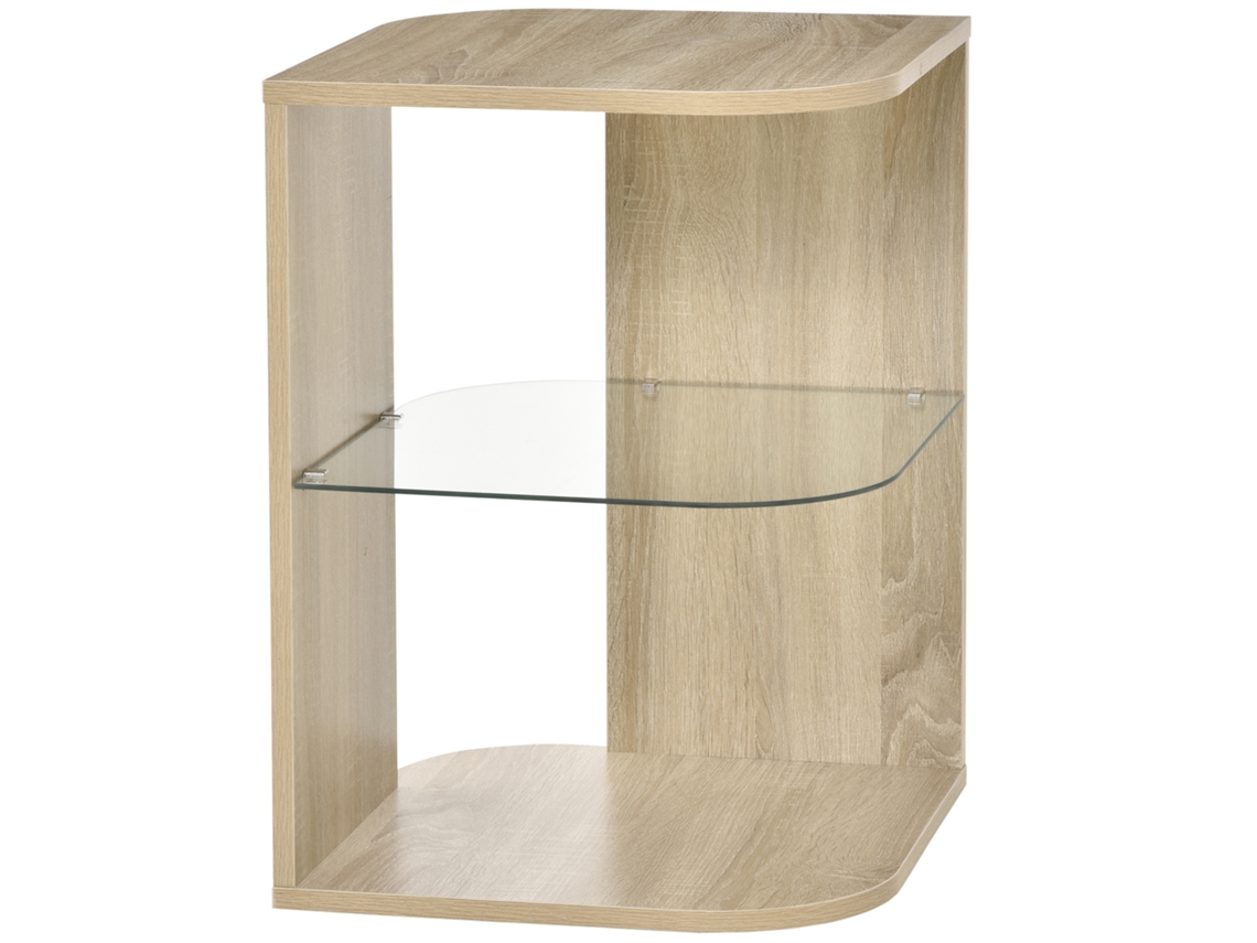 Mesa lateral de design contemporâneo com vidro temperado CHERIDIA CUOM