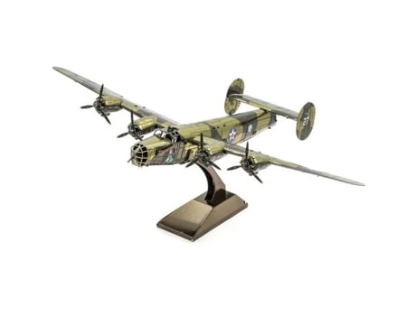 Aviões Terra Metálica B 24 Liberator Verde E Marrom Marrom Metal Metal Earth