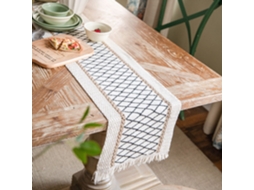 Toalha De Mesa De Linho E Algodão Com Costuras, Borla Trançada De Duas Cores, Material Natural, Toalha De Mesa Para Feriados Americanos, Xadrez Preto,