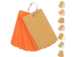 8 Peças Fiches Kraft Vierges Lot De Petites Cartes Mémoire À Relier Bloco De Notas Para Revisão De