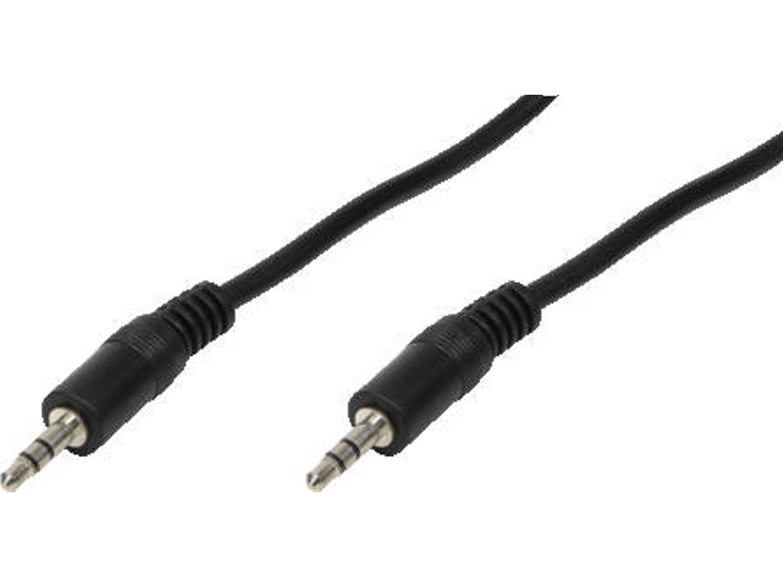 Cabo de Áudio LOGILINK (2 m - Jack 3.5mm - Preto)