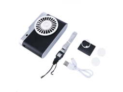 Ventilador Usb Portátil com Iluminação Ajustável Preto