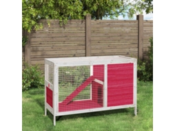 Vidaxl Coelheira 103x44x69,5 Cm Pinho Maciço Vermelho