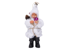 Boneca Decorativa Natalina Branca Cute Brinquedo Presente Para Crianças 3+ Anos