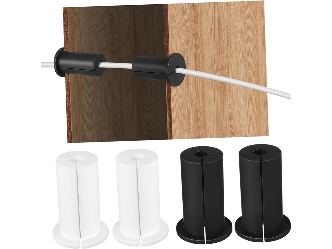 Conjunto De 4 Passa-cabos De Silicone Para Passagem Cabos Na Parede, Com