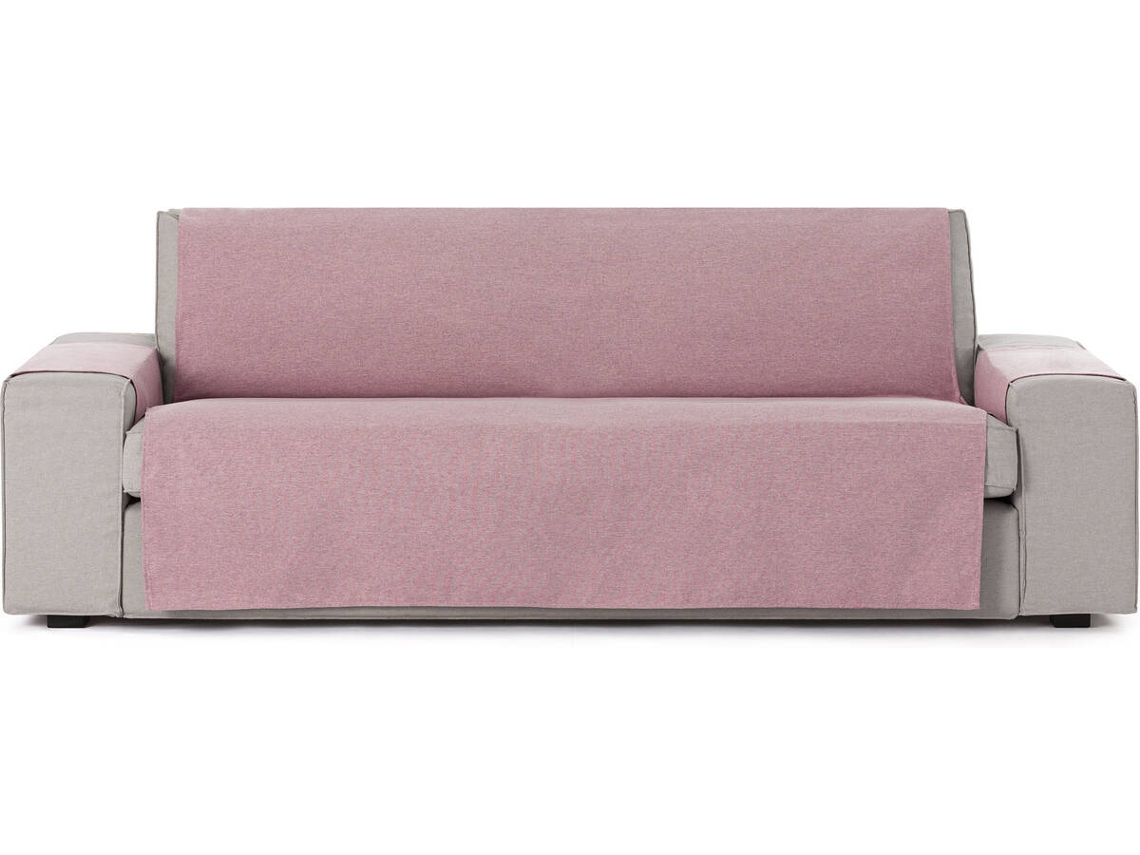 Capa de Sofá 3 Lugares EYSA Prática Premium Valeria Tecido Elástico (155 x 80 x 220 cm - Poliéster e Algodão - Rosa)
