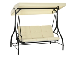 Balanço Hollywood Bege 3l 195x117x175cm, Reclinável, 240kg.-okc