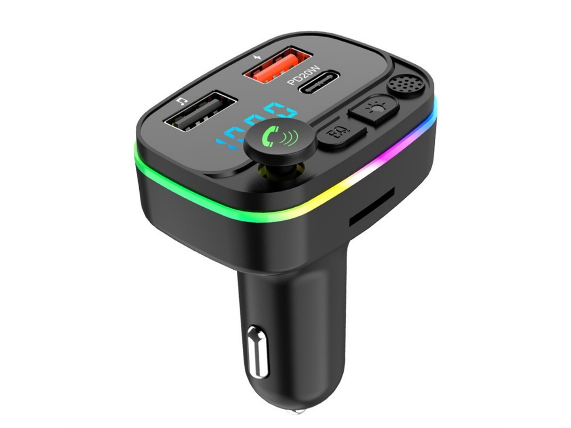 Transmissor Fm Bluetooth Veicular, Usb-c, Carga Rápida