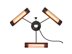 Aquecedor Elétrico De Exterior Liga De Alumínio Cor Preto 87x75x22 Cm Outsunny