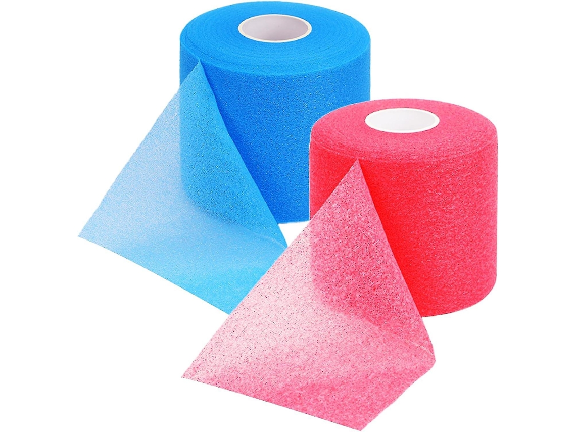 Conjunto de 2 rolos de bandagens esportivas pré-embaladas, bandagens profissionais para cabelo, tornozelos, pulsos e joelhos. Brilvibera