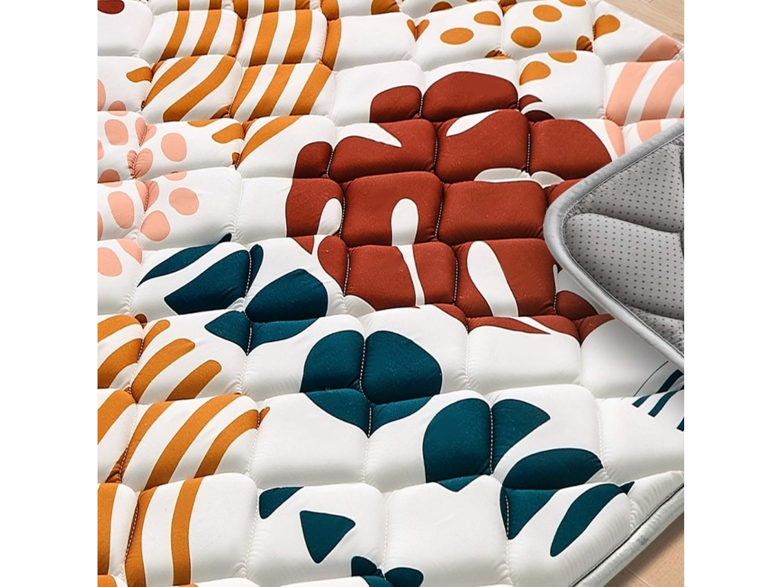 Tapete Para Brincar Chrui - Dobrável, Grande, Antiderrapante - 120*120*2cm - Folhas