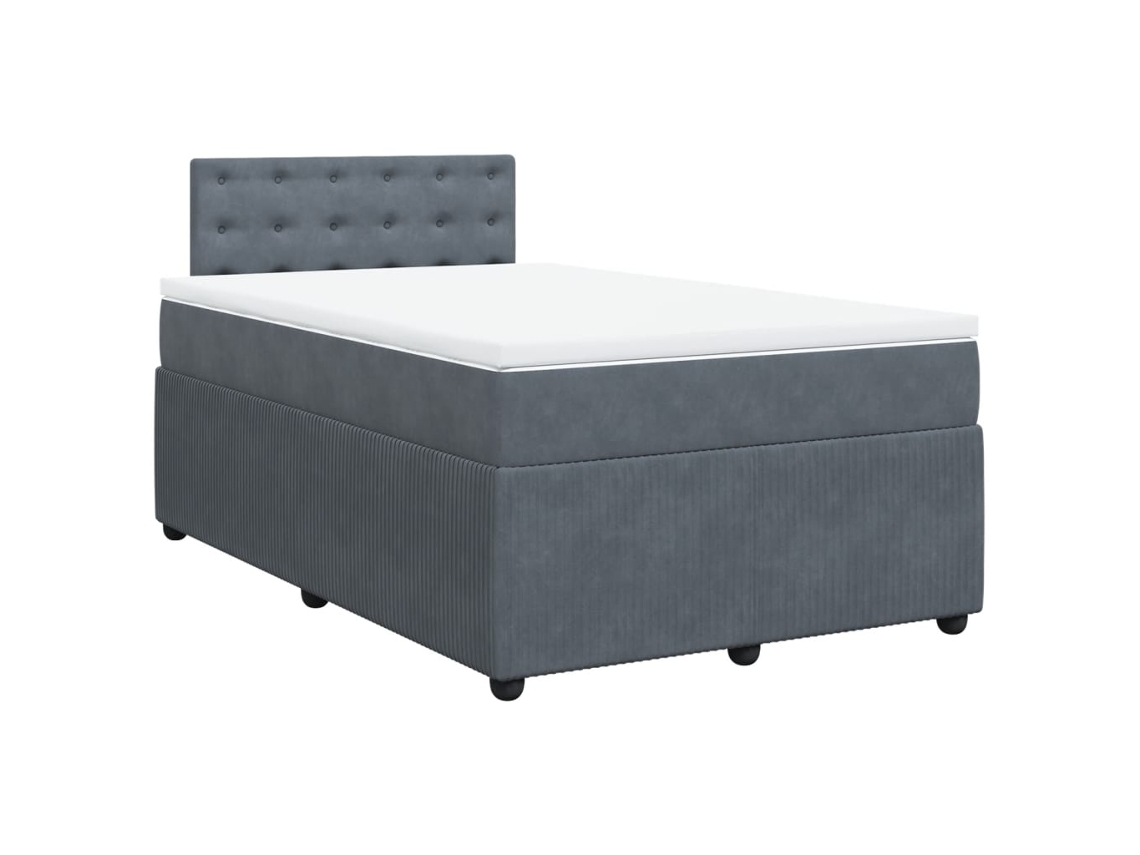 Box Spring Bed, Box Spring Beds Vidaxl Cinzeto Veludo (120 X 200 Cm)