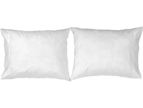 2 Fronhas de Almofada  Casual (Branco - 100% Algodão - 50x75 cm)