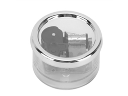 Ats caja de Música Mecánica Mini de Acrílico 12 Tonos Decoración Regalo Plata