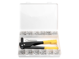 Kit de rebitadeira cega com 380 peças, conjunto de ferramentas manuais robustas e práticas.