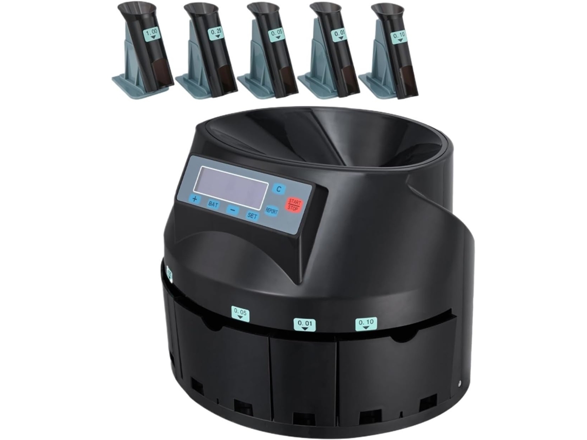 Contadora e Classificadora de Moedas Usd Profissional e Automática com Visor. SFUSHOS
